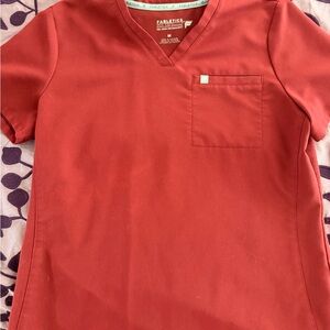 Fabletics maroon  scrub top